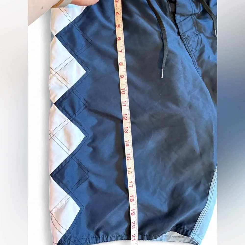 RS Surf Men's Size 32‎ Blue White Summer Spring Vacation Swim Shorts